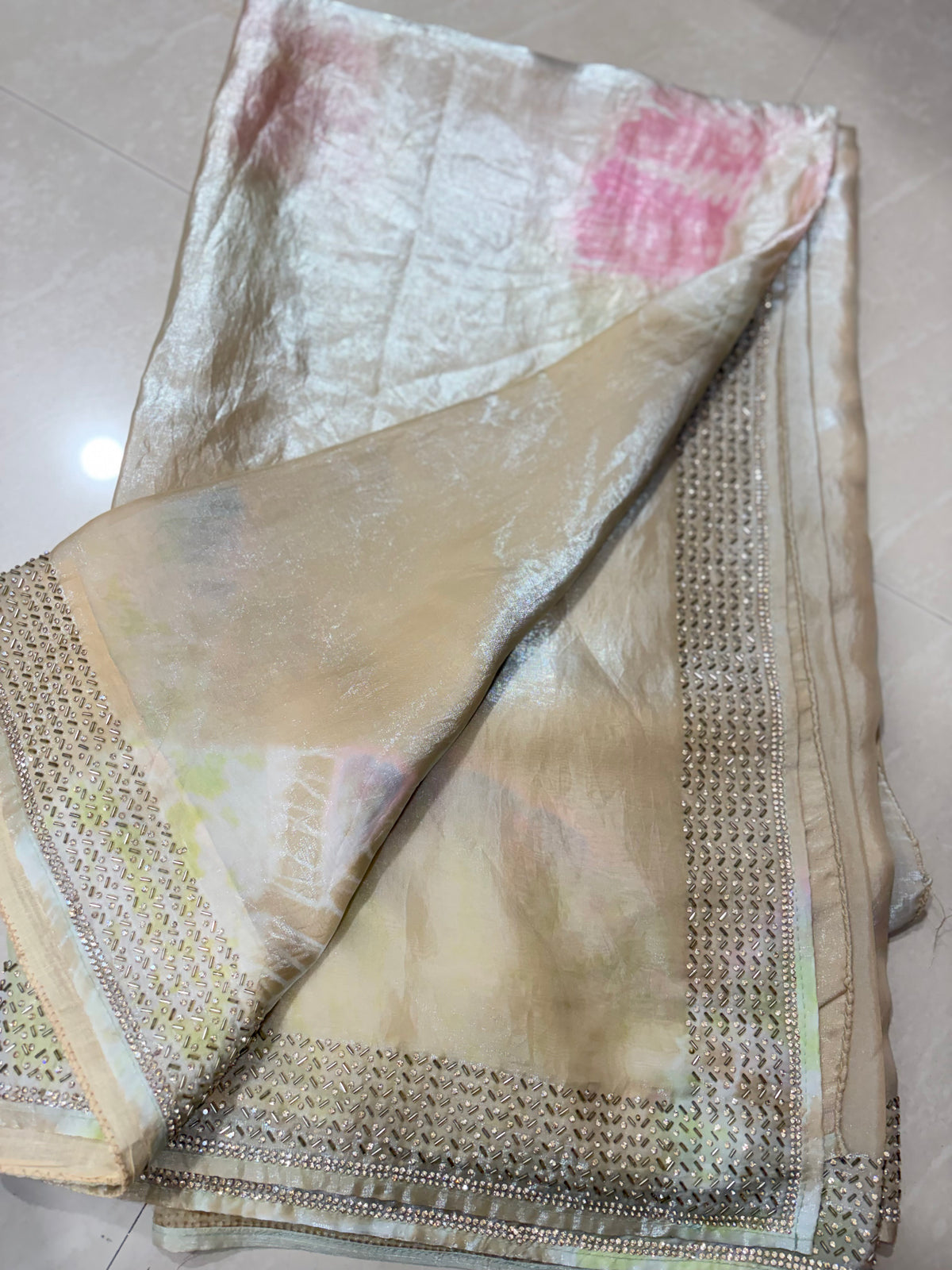 #candyfabric #partywearsaree #blousewithpattern