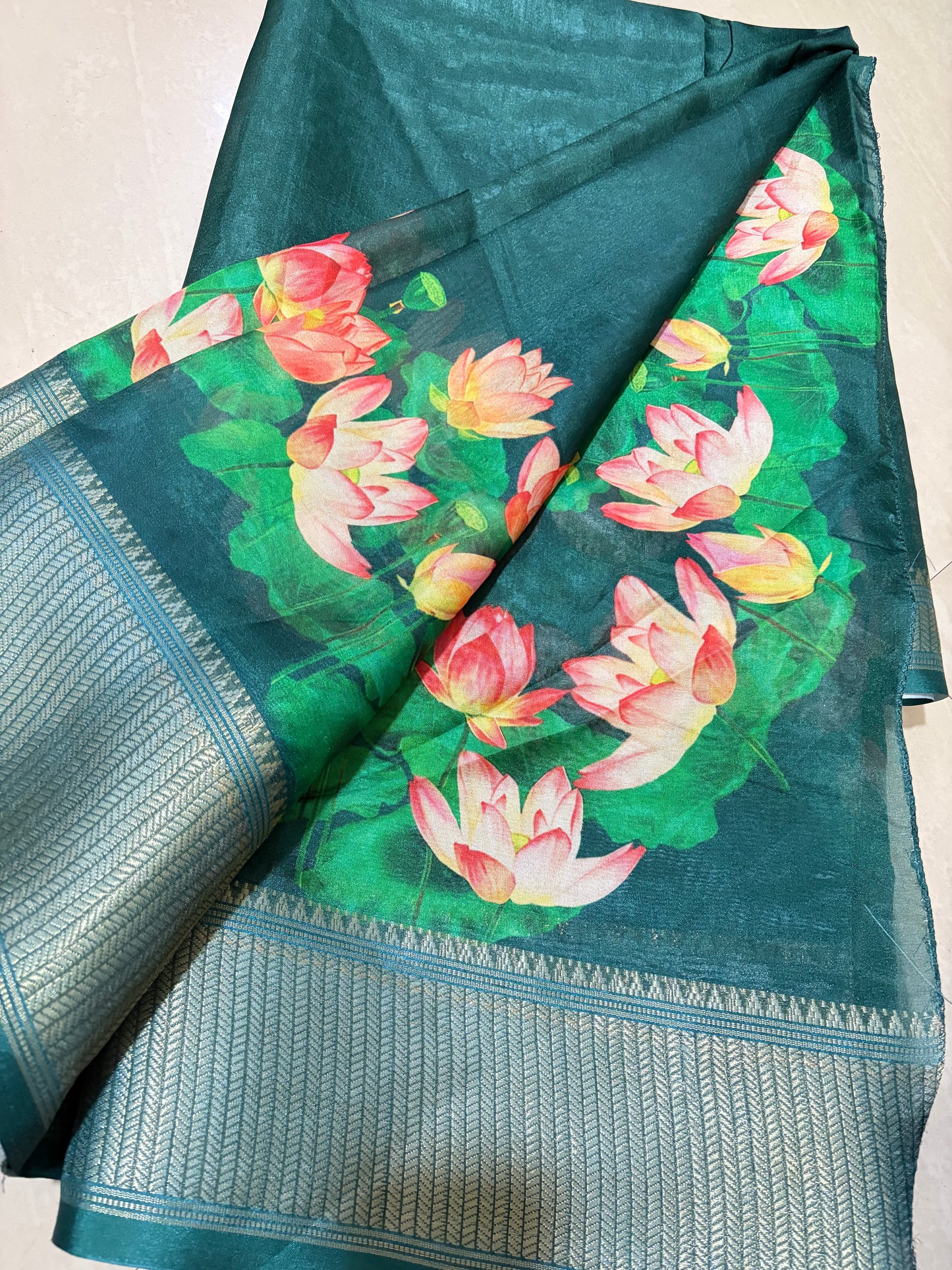 #Mangalgiri design #fancysaree #withpatternblouse