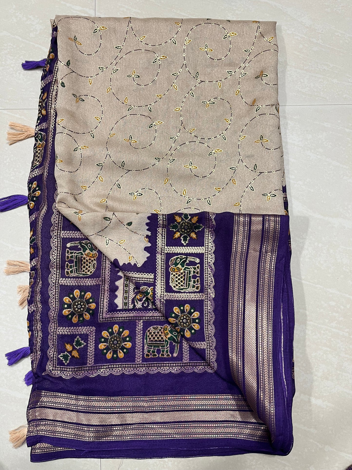 Silk Georgette saree with Patola deginer blouse