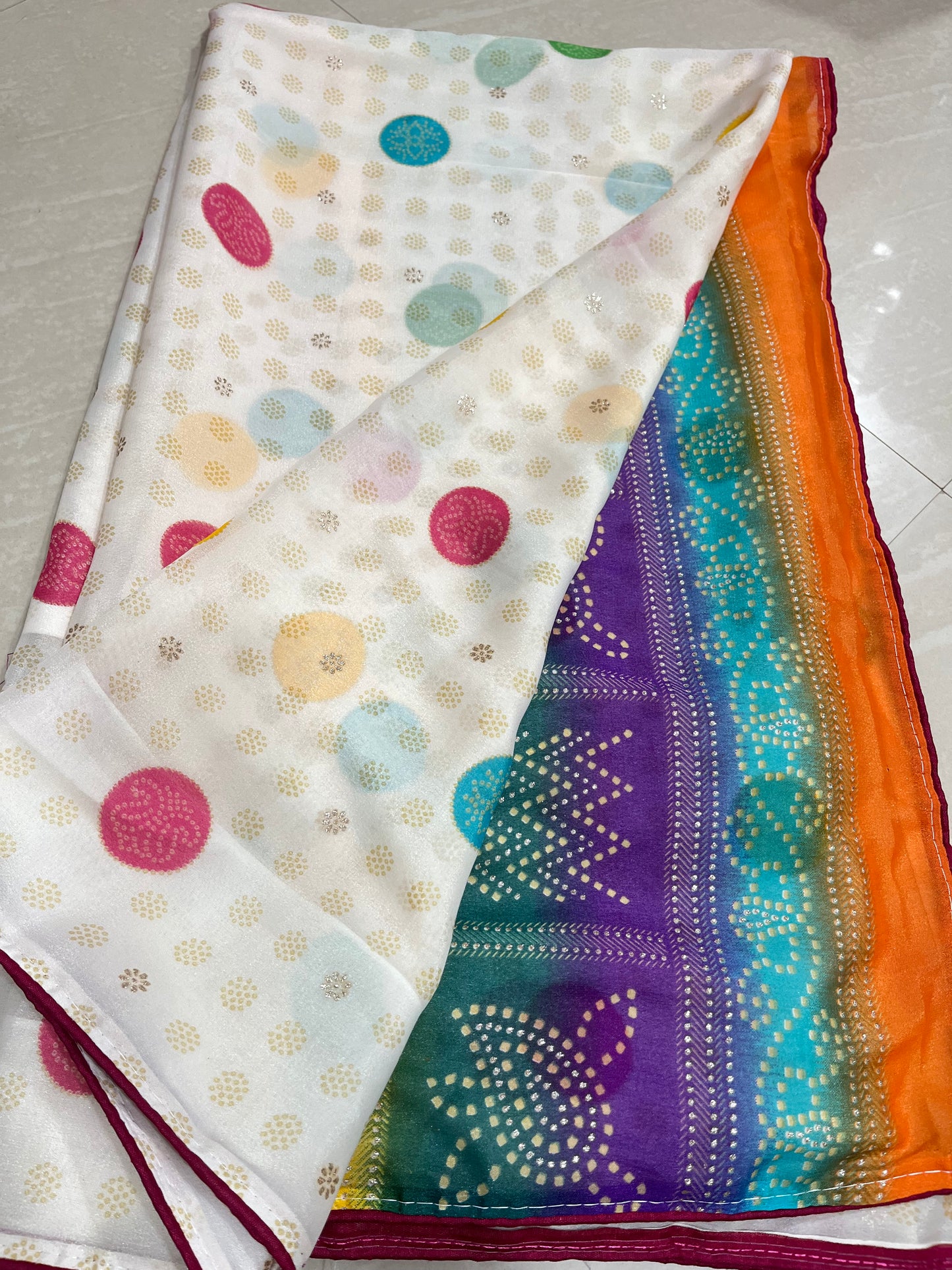 #glassgeorgettesaree