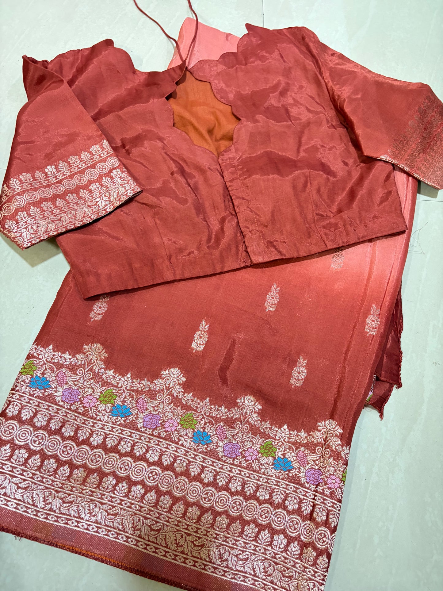 #mushroosilksaree #maggamblousepattern