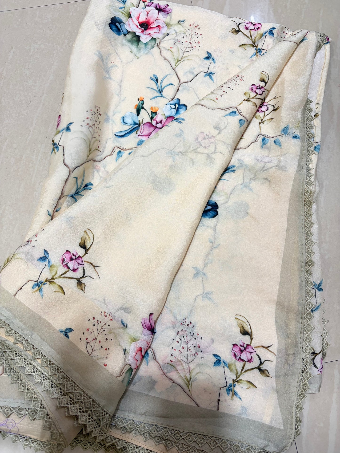 #pure Georgette saree #blousepattern