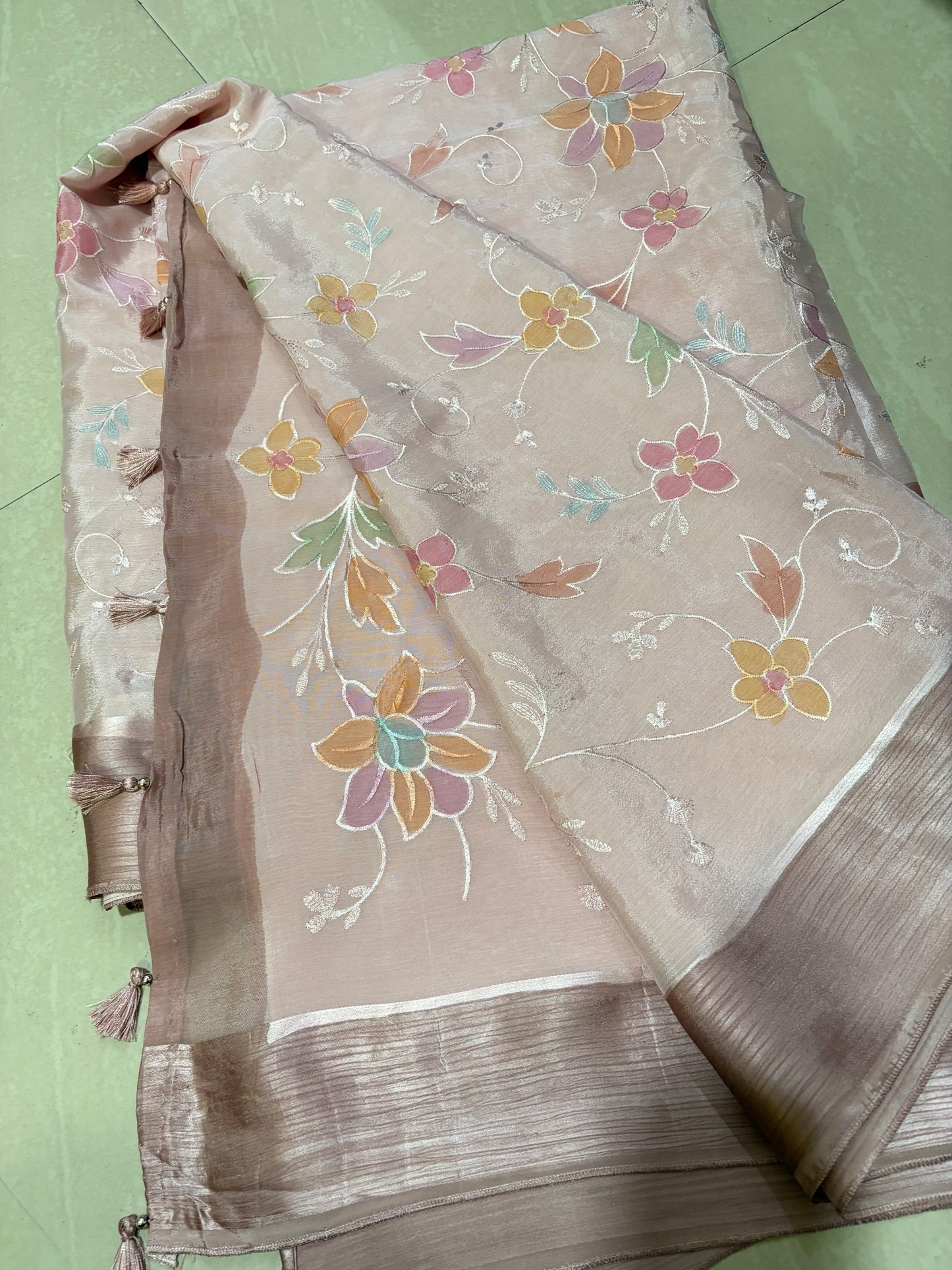 #purechinnonsaree #with designer blouse #designersaree