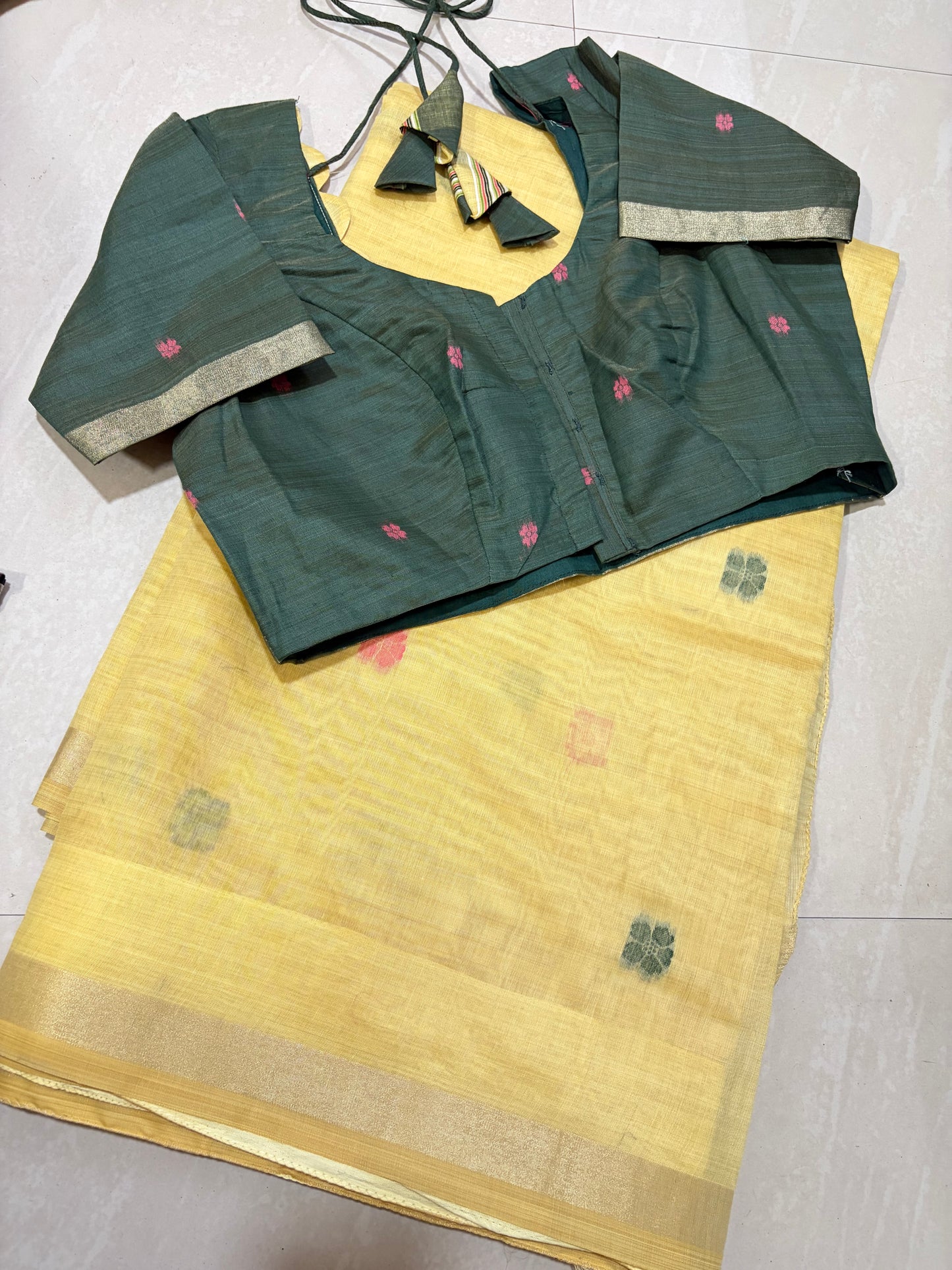 #chendericottonsaree #patternblouse