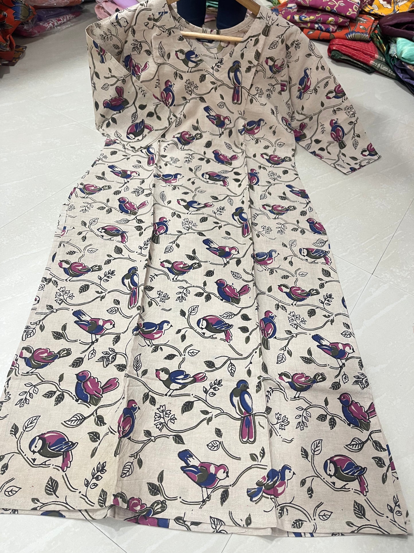 Kalamkari kurti block print D7