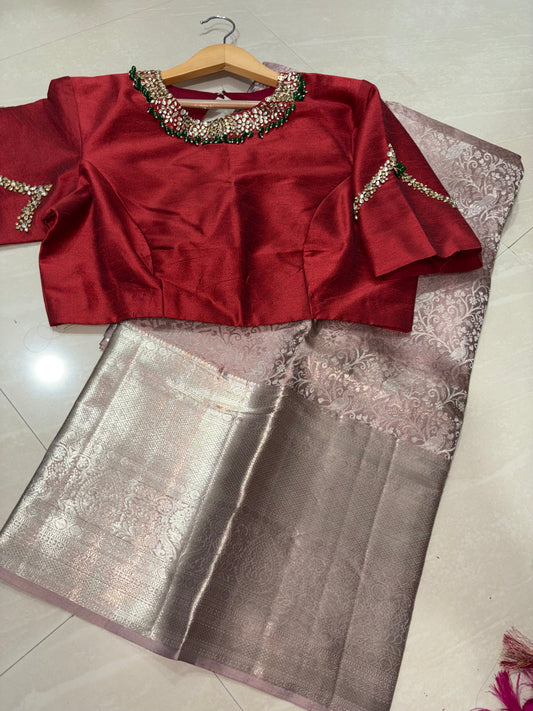 #purekanchi pattu saree #maggamblouse designer #