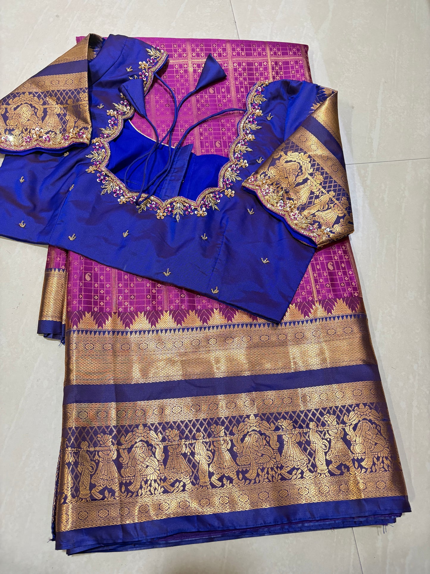 #kanchipattusaree #maggamblouse #