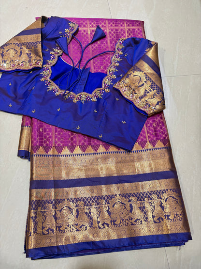 #kanchipattusaree #maggamblouse #