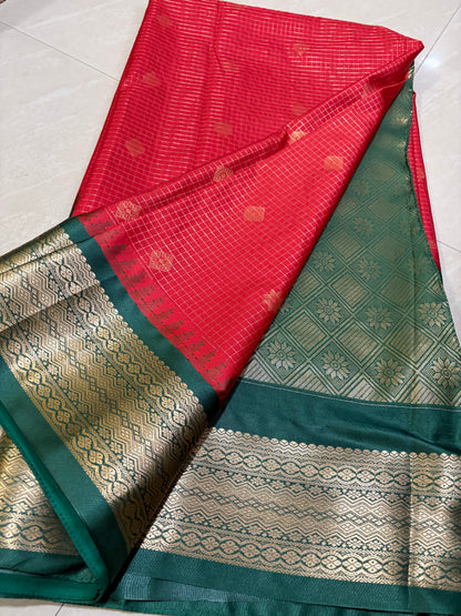 Gadwalsaree red colour #maggamwork blouse