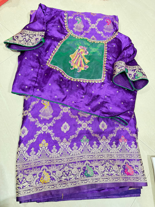 #banarasi sarees #mushroosilksaree #patternblouse
