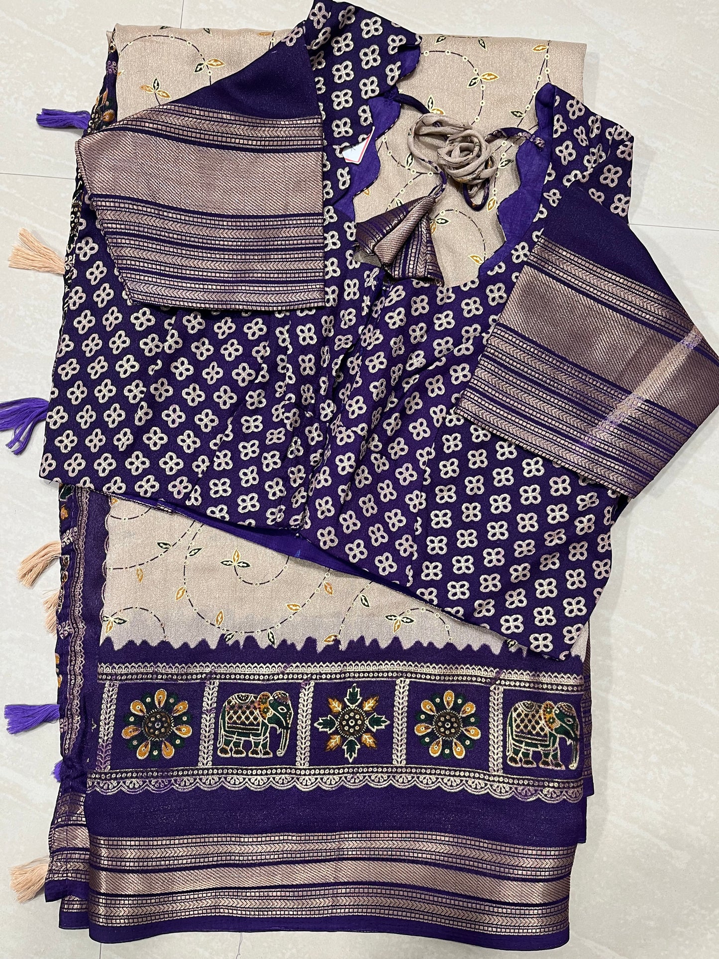 Silk Georgette saree with Patola deginer blouse