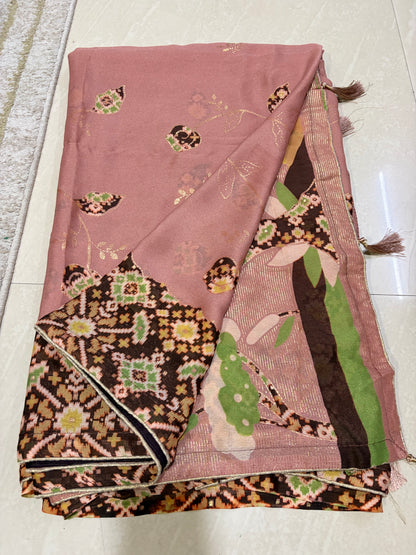 Silk Georgette saree with Patola blouse