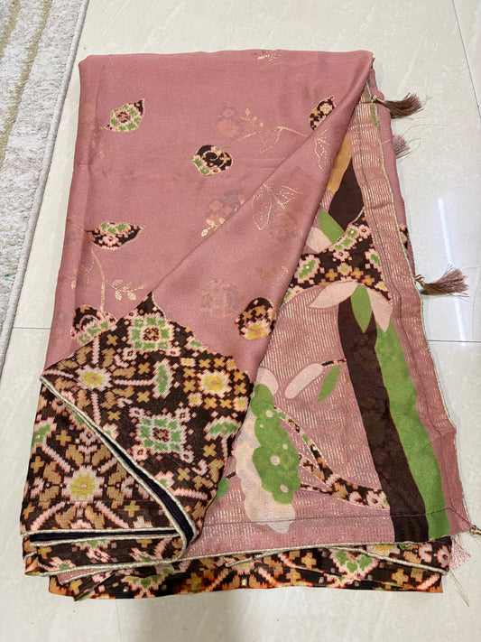 Silk Georgette saree with Patola blouse