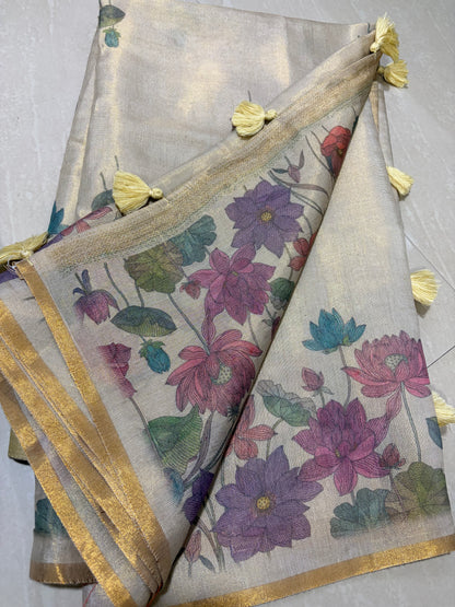 #tissue with leninsaree #patternblouse