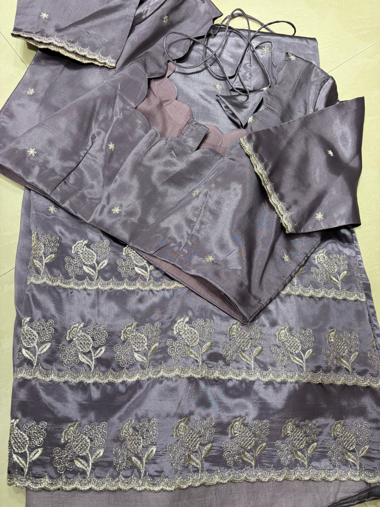 #crapesilksaree #patternblouse