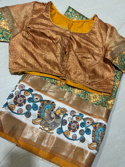 #patoladesign #kalamkariborder #patternblouse