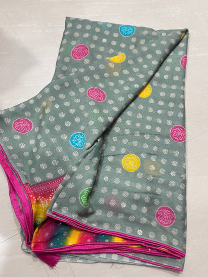 Queenmagic #glass Georgette #trendysaree #ashcolour
