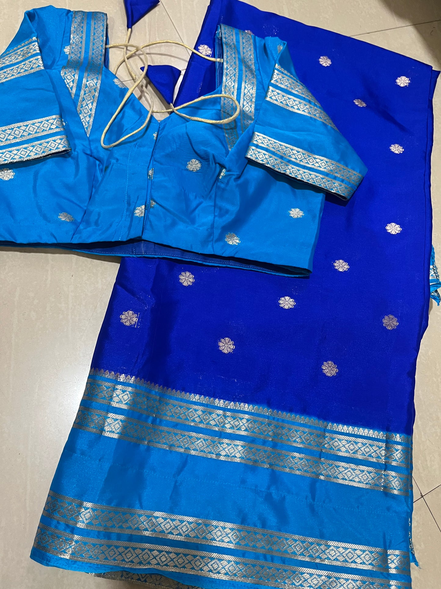 #mysoresilksaree #bluecolour