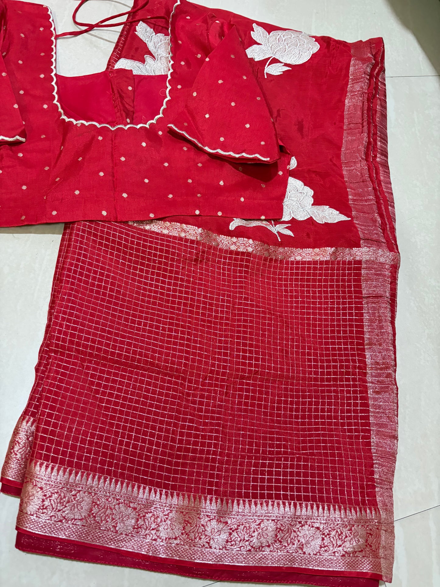 #purechinnonsaree #saree with embroidery work #blousepattern