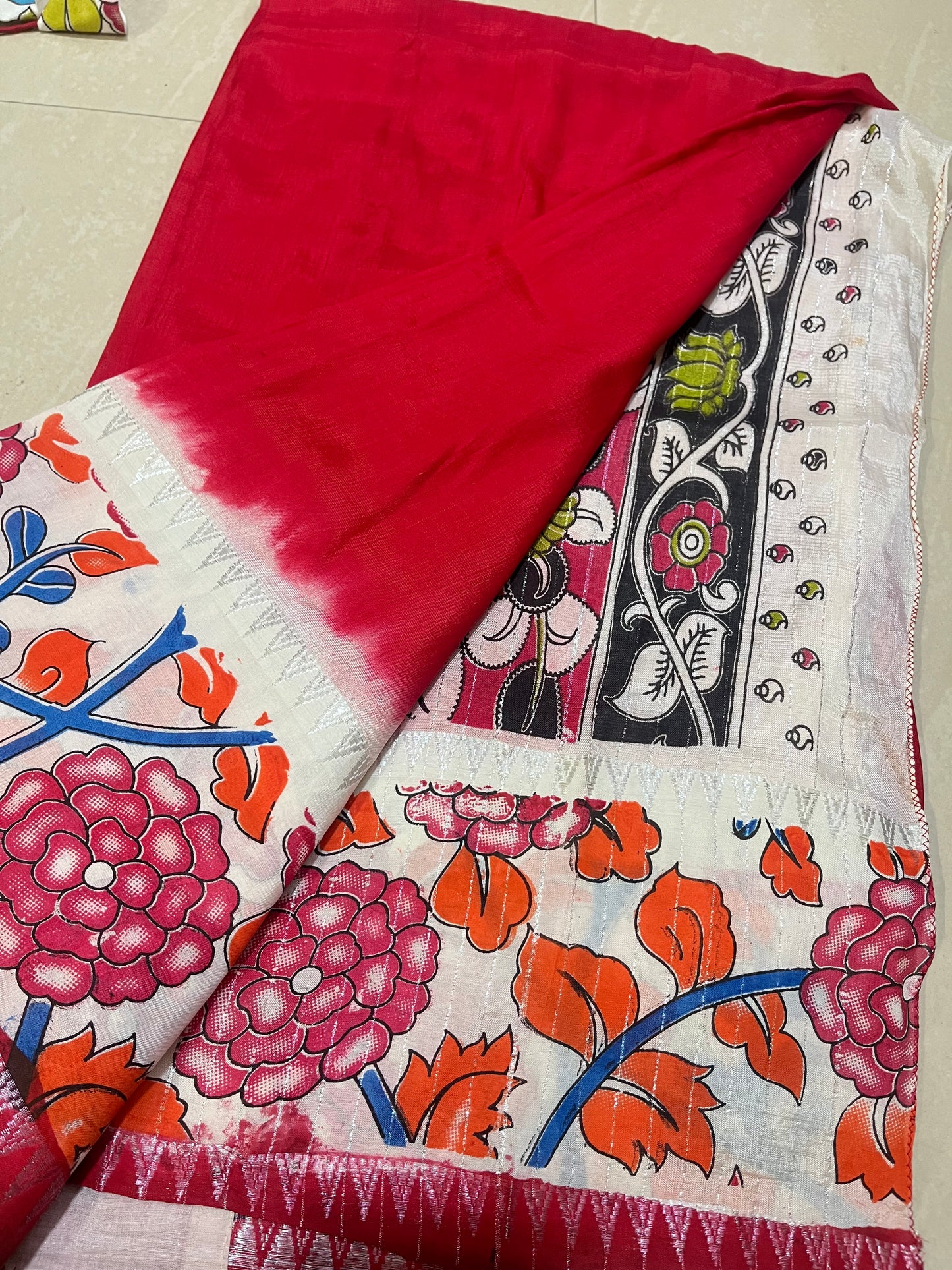 #mangalgirikalamkarisaree #kalamkariblouse