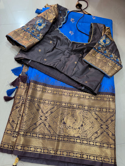 #gadwalpattusaree #maggamblouse