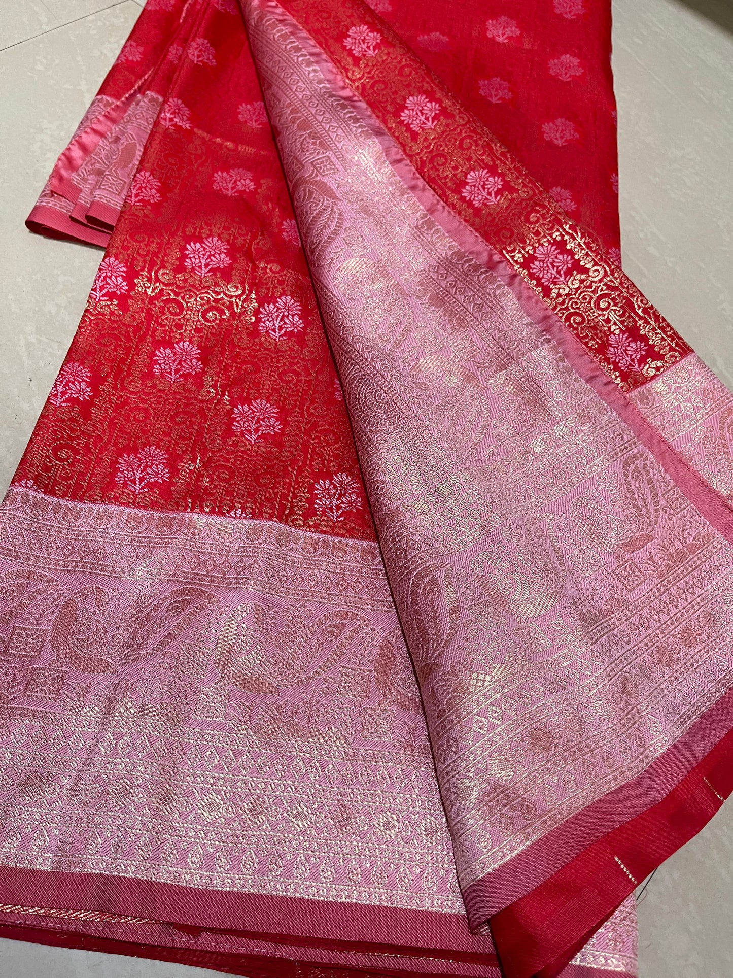 #softsilkpattu #redcolour #pattern louse