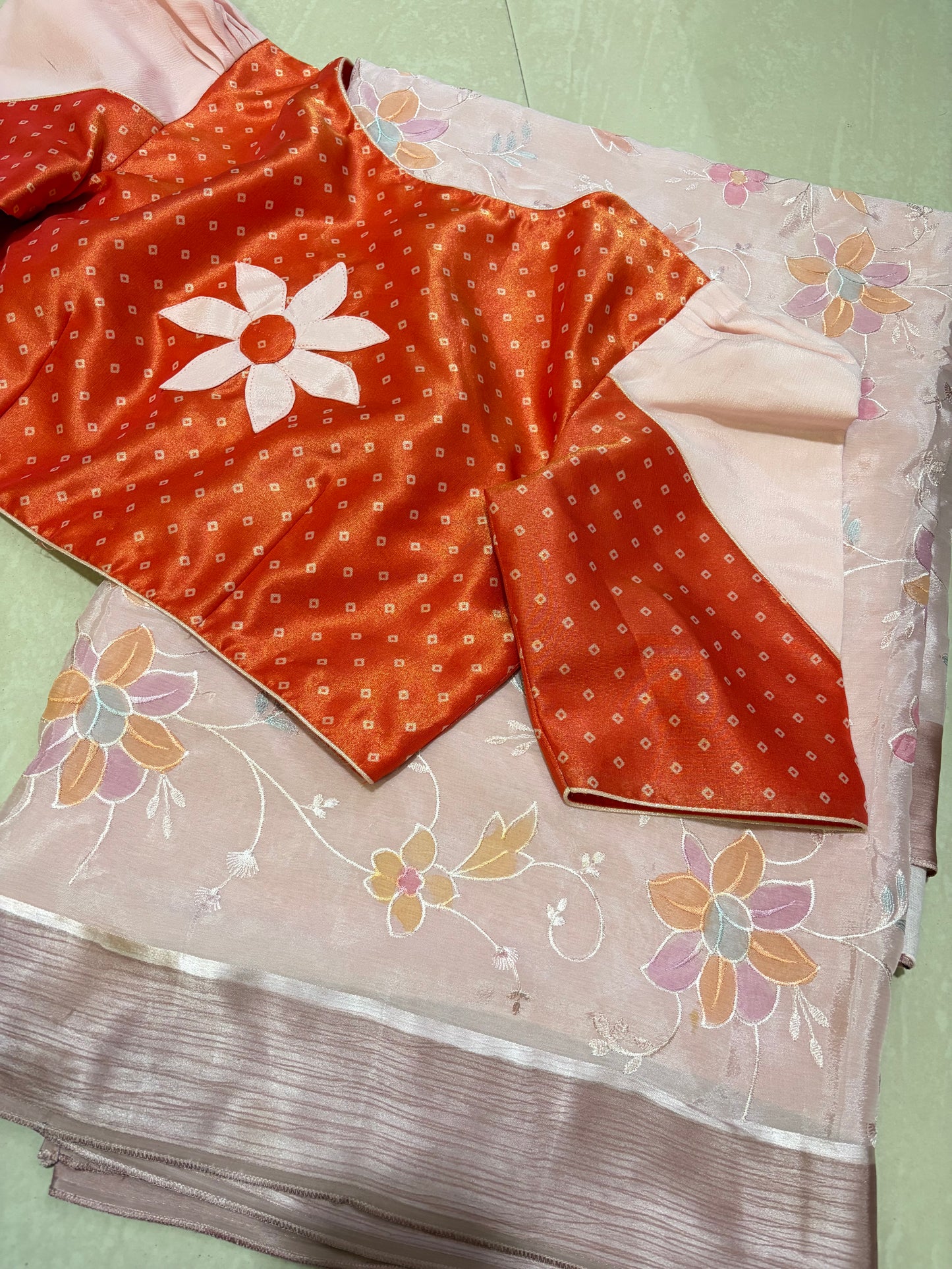 #purechinnonsaree #with designer blouse #designersaree