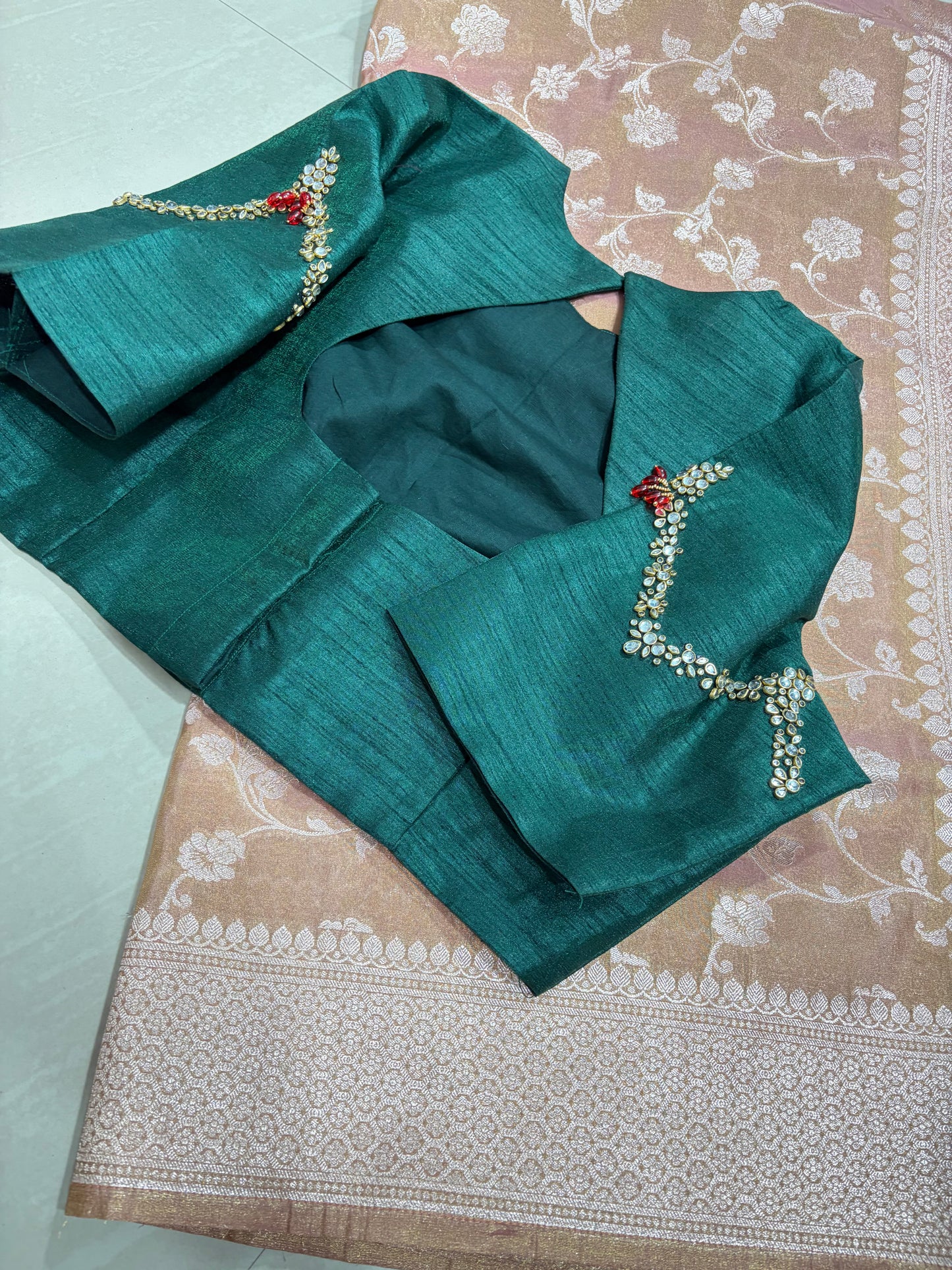 #banarasitissue saree #maggamblouse