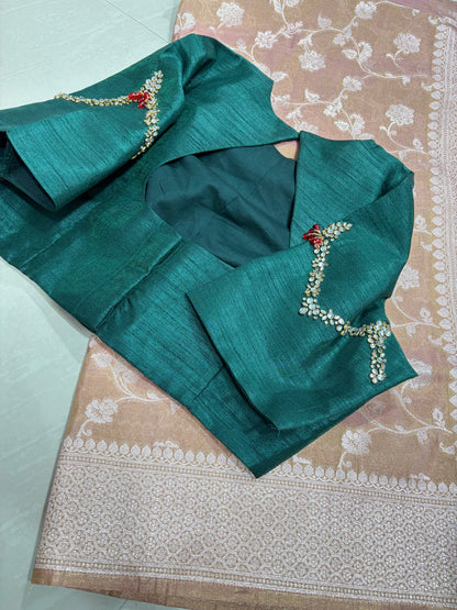 #banarasitissue saree #maggamblouse