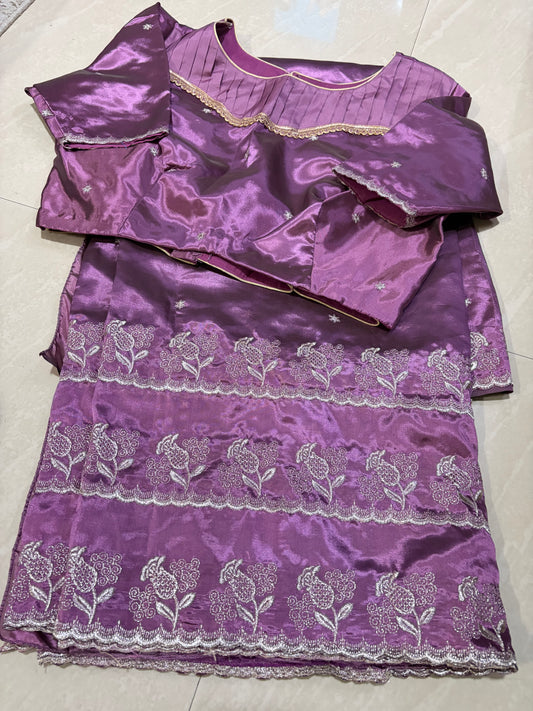 Soft tissue saree #designerblouse