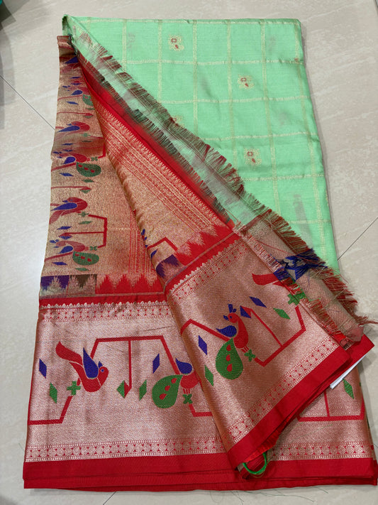 #Narayanapet pattu saree# pista colour
