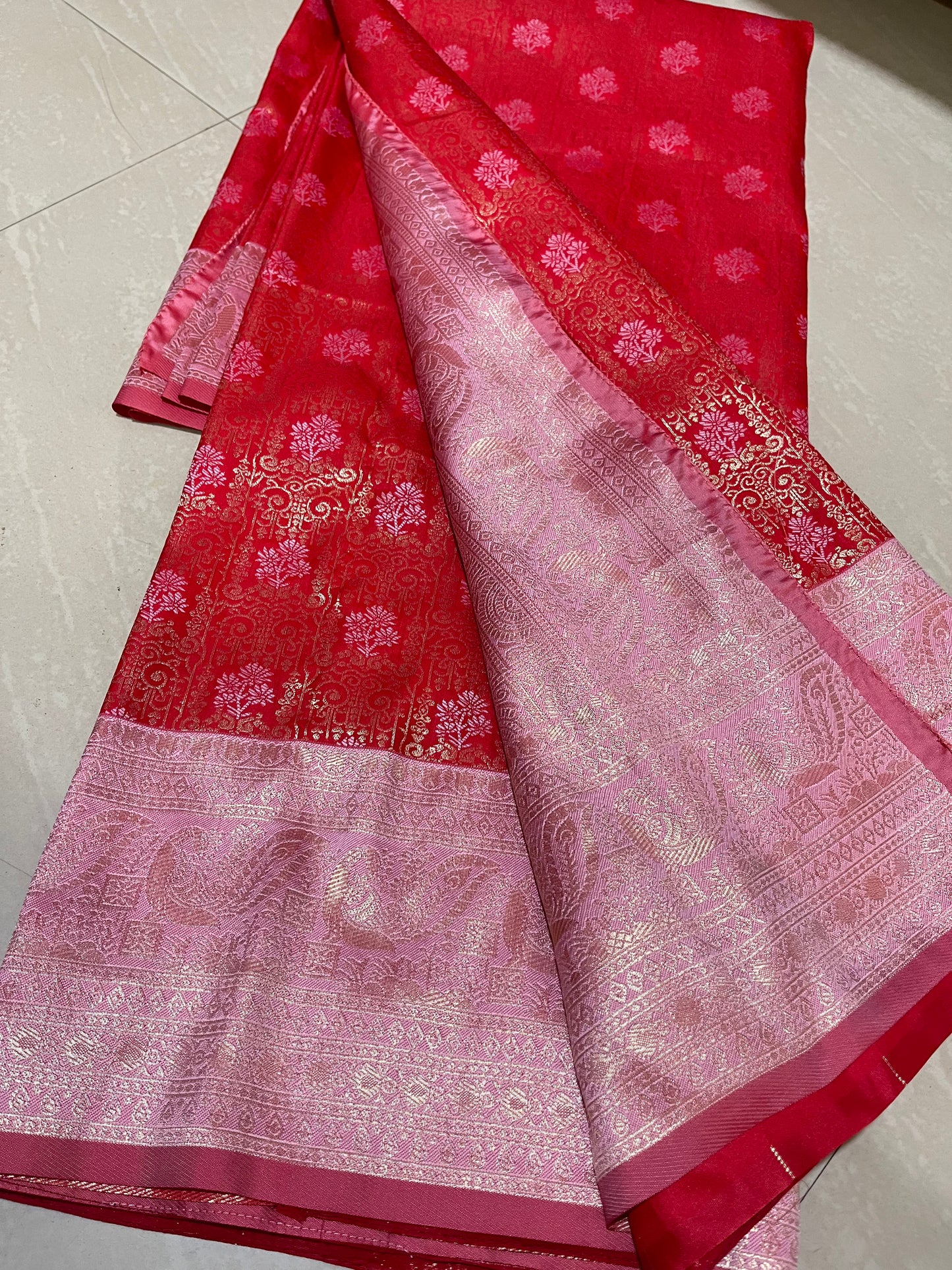 #softsilkpattu #redcolour #pattern louse
