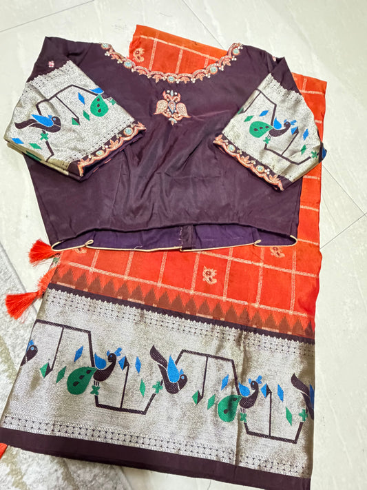 #narayanpetsaree #maggam blouse