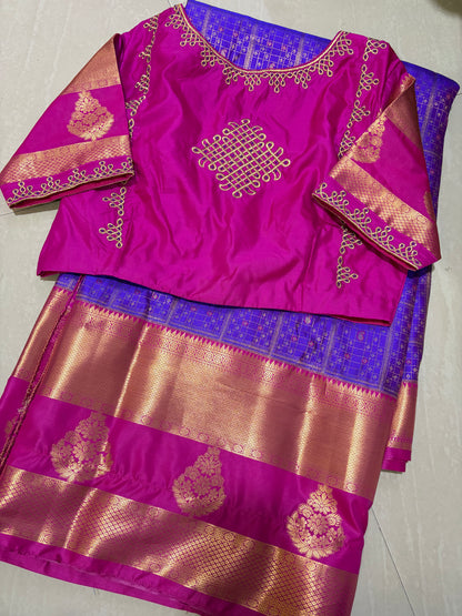 #kanchipattusaree #computerworkblouse