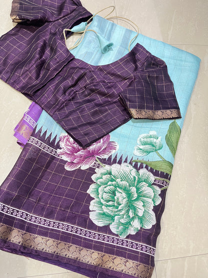#coria georgette saree #blousepattern