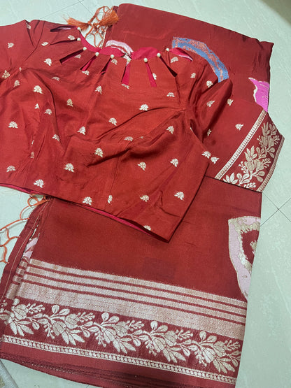 #banasarigeorgettesaree #sareewith elegant look