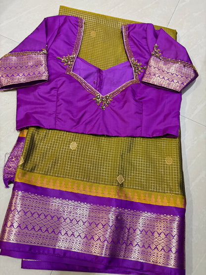 Gadwal saree with maggam work