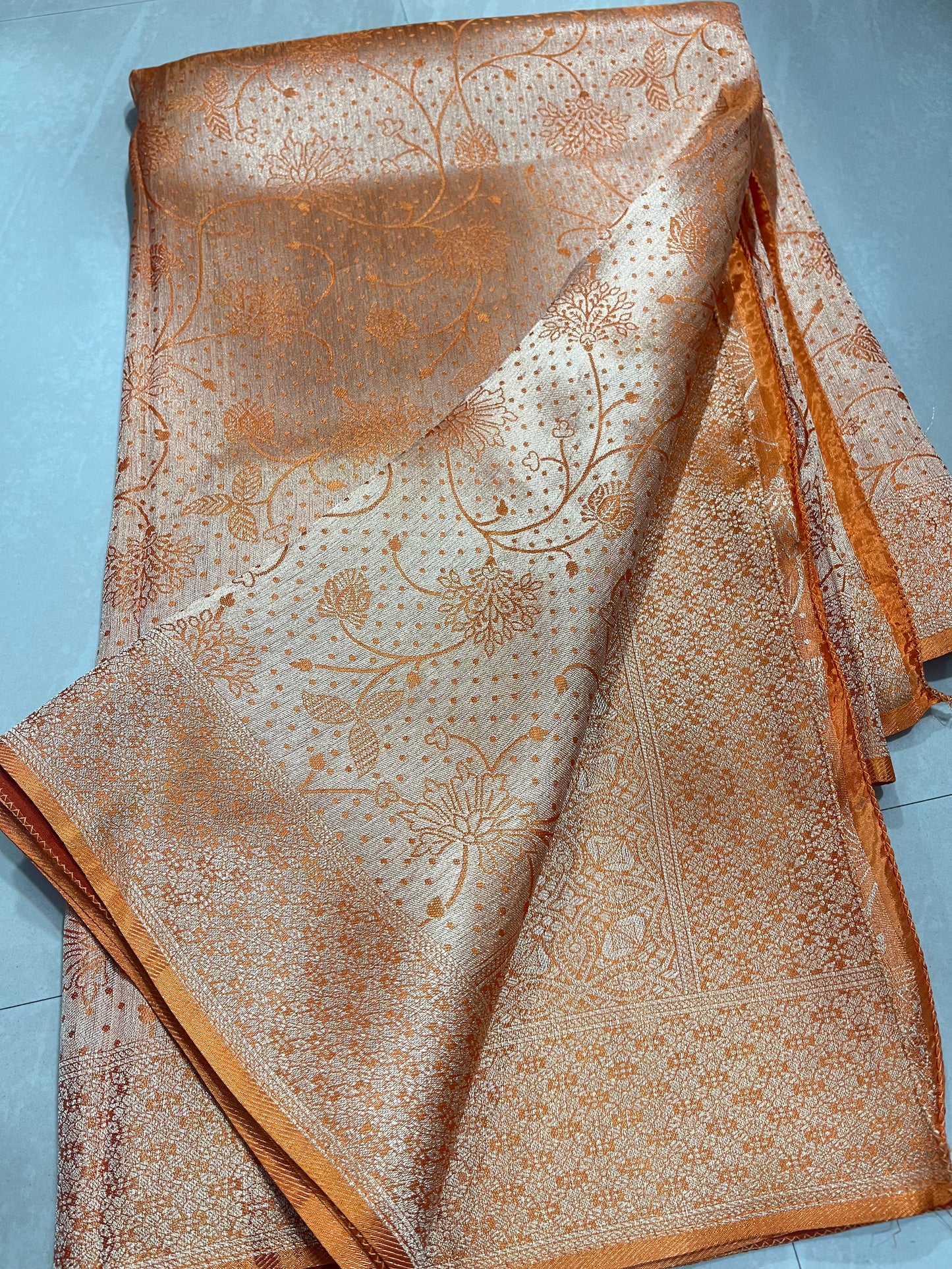 #banarassaree #orangecolour