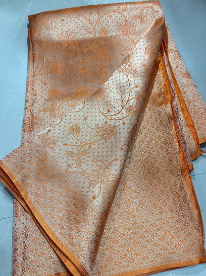 #banarassaree #orangecolour