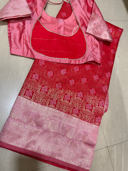 #softsilkpattu #redcolour #pattern louse