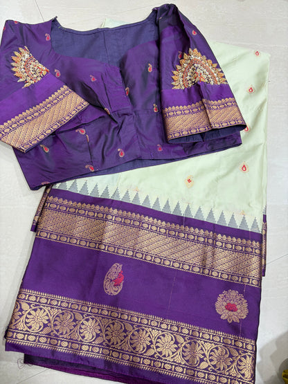 #gadwalsaree #goodquality #maggamwork withparttenblouse