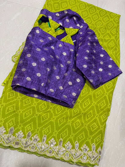 #puregeorgettesaree #blousepattern