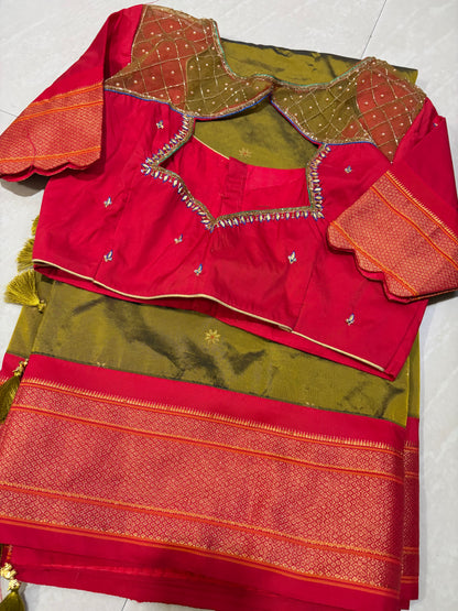 #narayanpetsaree #maggamblouse