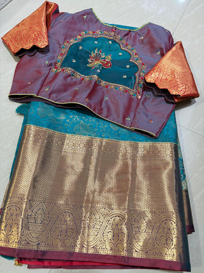 #kanchipattusaree #maggamblouse
