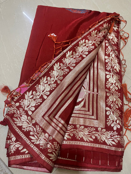 #banasarigeorgettesaree #sareewith elegant look