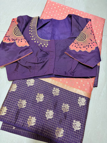 #softpattu #computerworkblouse