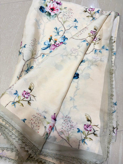 #pure Georgette saree #blousepattern