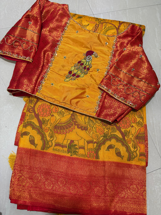 Banaras saree #maggamwork blouse