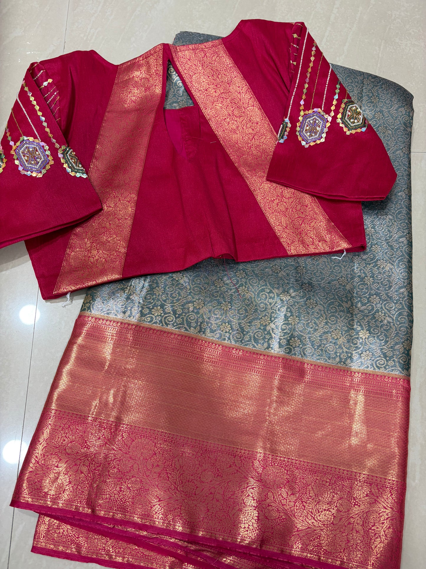 #kanchi pattu saree
