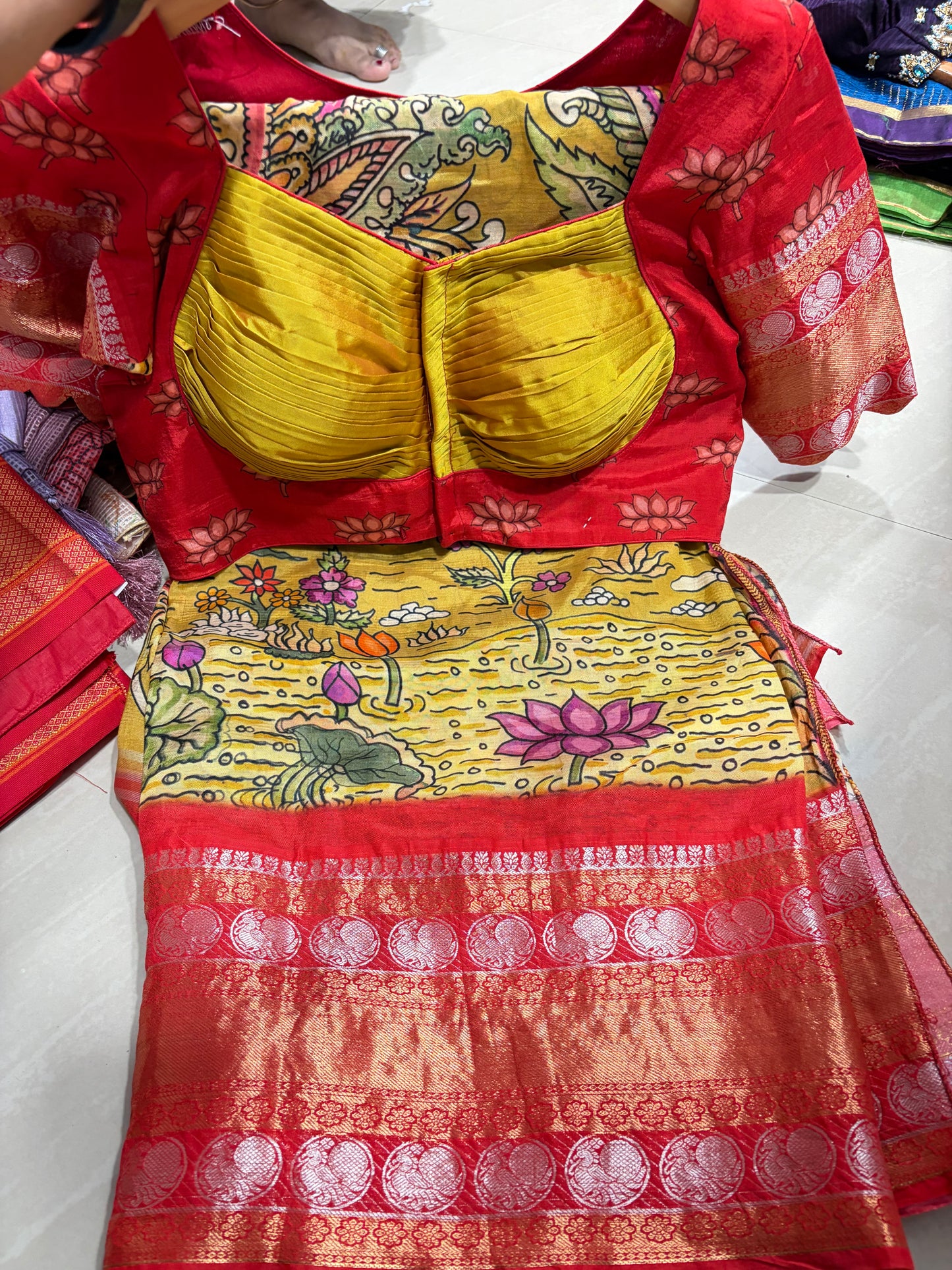 #mangalgirisaree #pattern blouse#blouse size 32 to 42 size adjustable